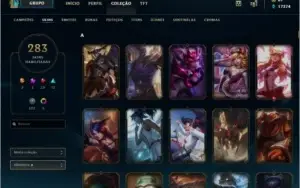 Conta LOL (283 Skins, 5gemas, 295 ícones, 41 sentinelas,7cr)