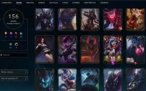 Conta League Of Legends (156 Skins, Todos Campeões)