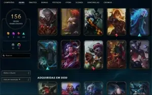 Conta League Of Legends (156 Skins, Todos Campeões)