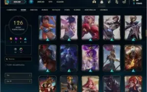 Conta bronze 2 com 155 champs e 126 skins ( NIVEL 518 )