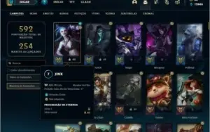 Conta bronze 2 com 155 champs e 126 skins ( NIVEL 518 )
