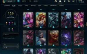 Conta bronze 2 com 155 champs e 126 skins ( NIVEL 518 )