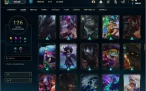 Conta bronze 2 com 155 champs e 126 skins ( NIVEL 518 )