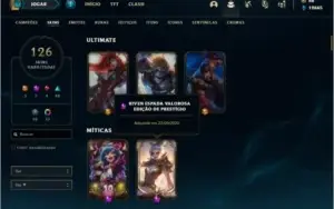 Conta bronze 2 com 155 champs e 126 skins ( NIVEL 518 )