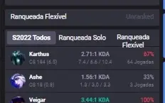 CONTA DIAMANTE 1 SMURF 66% WINRATE
