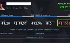 Conta CSGO Prime limpa 18 horas de jogo + 29 jogos e 14.50R$