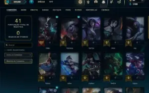 Unranked com 40 Champs e 16 Skins +2 Fragmentos