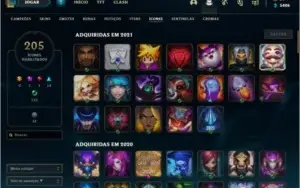 CONTA DE LOL GOLD FULL CHAMP 121SKIN