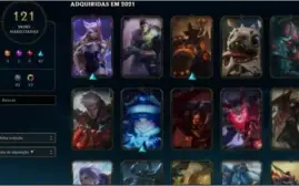 CONTA DE LOL GOLD FULL CHAMP 121SKIN