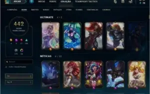 Conta League of Legends  - Unranked - 442 Skins/Tds Champs