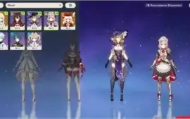 Conta Genshin Impact AR7 com Kloe e Bárbara