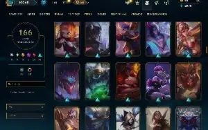Unranked com 150 Champs e 166 Skins ( ADC / SUP / MID )