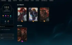 Conta League of Legends Full Acesso - 139 champs e 151 skins
