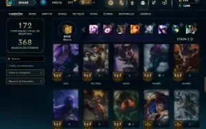 Unranked com 60 Champs e 32 Skins ( SUP / JG / TOP )