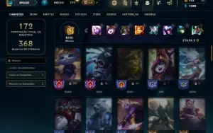 Unranked com 60 Champs e 32 Skins ( SUP / JG / TOP )
