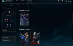 CONTA LEAGUE OF LEGENDS 49 CAMPEÕES E 15 SKINS