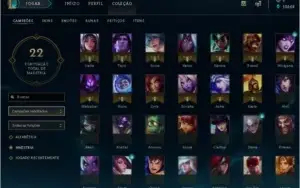 CONTA LEAGUE OF LEGENDS 49 CAMPEÕES E 15 SKINS