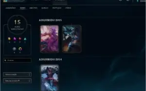 CONTA LEAGUE OF LEGENDS 49 CAMPEÕES E 15 SKINS