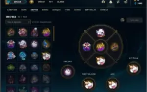 Conta bronze 1 com 9 skins e 33 champs