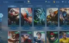 CONTA MOBILE LEGENDS - 43 SKINS - EMBLEMAS QUASE NÍVEL 60