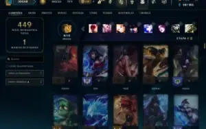 Conta Lol Nv 319- Com 101 Skins , 1439 RP, 287k essenc.azul