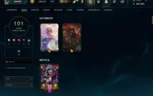 Conta Lol Nv 319- Com 101 Skins , 1439 RP, 287k essenc.azul
