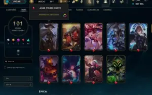 Conta Lol Nv 319- Com 101 Skins , 1439 RP, 287k essenc.azul