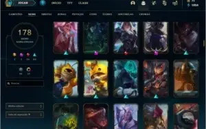 LEAGUE OF LEGENDS | UNICO DONO | + de R$1700,00 em SKINS!