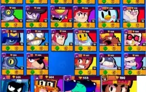 CONTA BRAWL NVL 182 + TODOS OS 51 BRAWLERS FULL