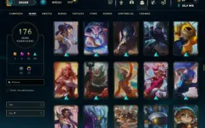 Bronze 3 com TODOS os champs e 176 Skins ( ADC / SUP / TOP )