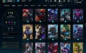 Bronze 3 com TODOS os champs e 176 Skins ( ADC / SUP / TOP )