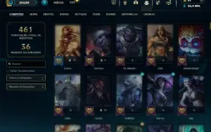 Bronze 3 com TODOS os champs e 176 Skins ( ADC / SUP / TOP )