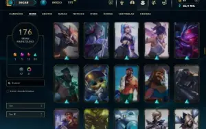 Bronze 3 com TODOS os champs e 176 Skins ( ADC / SUP / TOP )