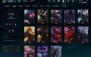 Bronze 3 com TODOS os champs e 176 Skins ( ADC / SUP / TOP )