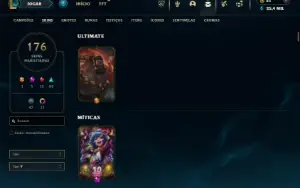 Bronze 3 com TODOS os champs e 176 Skins ( ADC / SUP / TOP )