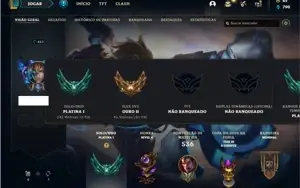 Conta Platina 1 com 155 Champs e 162 Skins + 4 Prestigios