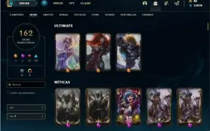 Conta Platina 1 com 155 Champs e 162 Skins + 4 Prestigios
