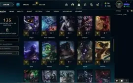 CONTA OURO 3 56 CAMPEOES 46 SKINS