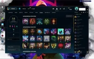 conta de lol gold 4 skins e champs descrição!