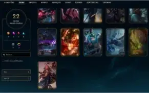 CONTA LOL 31 champs 22 skins
