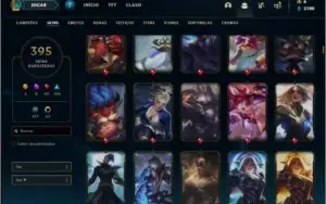 Conta prata 4 com 135 champs, 395 skins ( 6 Prestigios )