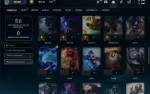 Mestre com 300 PDL + 52 Champs e 9 Skins