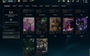 Mestre com 300 PDL + 52 Champs e 9 Skins