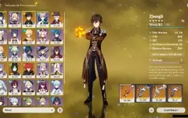 Genshin Impact - Ar55 , 7 Personagens T5 E 4 Arma T5 Bis