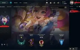 conta lol platina 4 com mais de 600 skins