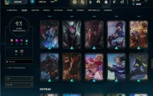Platina 3 com 100 Champs e 93 Skins ( ADC / JG )