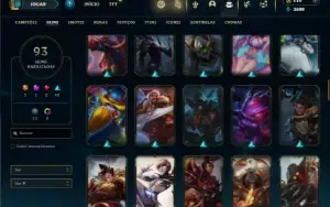Platina 3 com 100 Champs e 93 Skins ( ADC / JG )