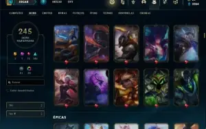 Conta ouro 3 com TODOS os champs e 245 Skins + 600k de Zoe