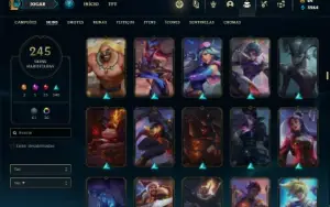 Conta ouro 3 com TODOS os champs e 245 Skins + 600k de Zoe