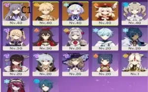 CONTA GENSHIN IMPACT RANK 25 COM 3 PERSONAGENS 5*